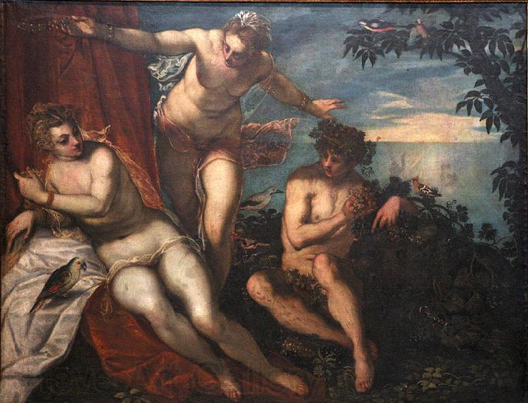 Domenico Tintoretto Bacchus, Ariadne and Venus